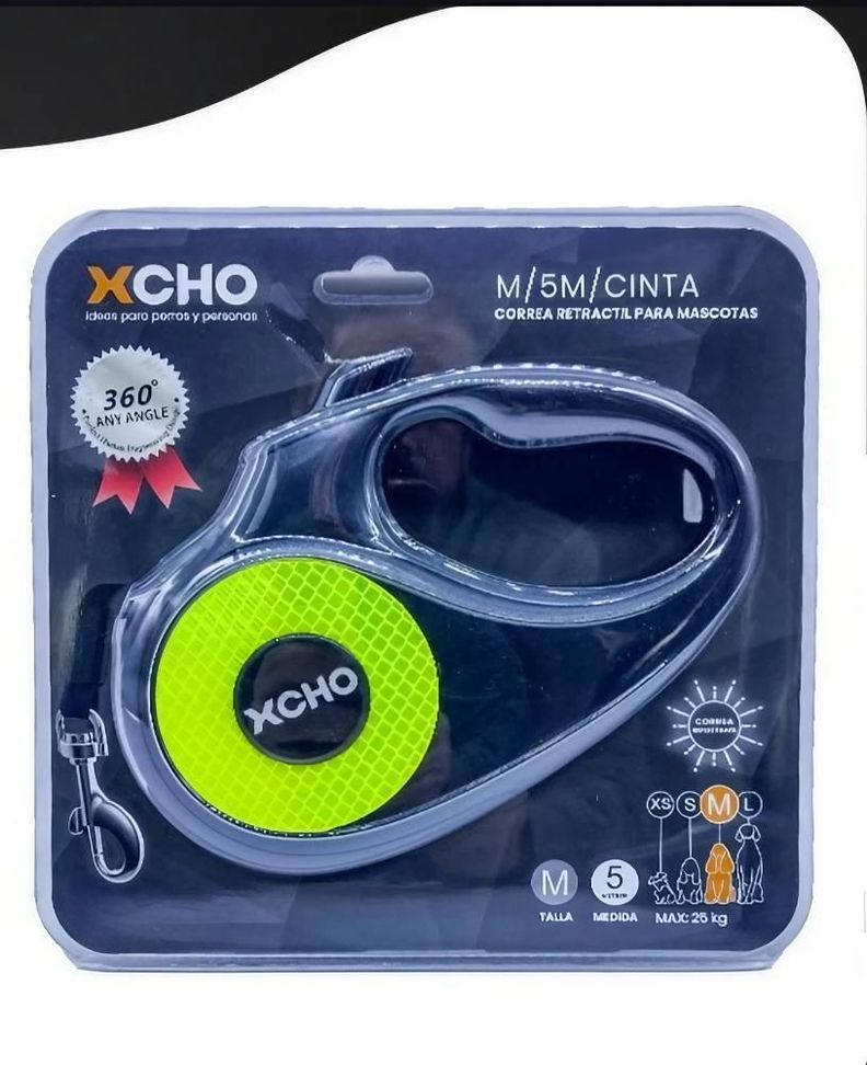 Correa Reflectante Retractil 5m Para Mascota Perro Gato-0