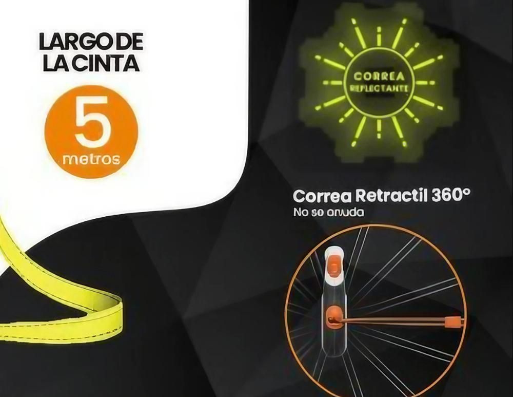 Correa Reflectante Retractil 5m Para Mascota Perro Gato-1