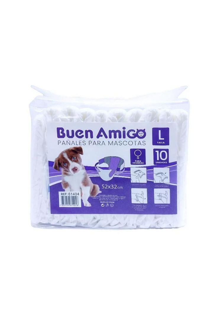 10 Pañales Para Perro Hembra L-0