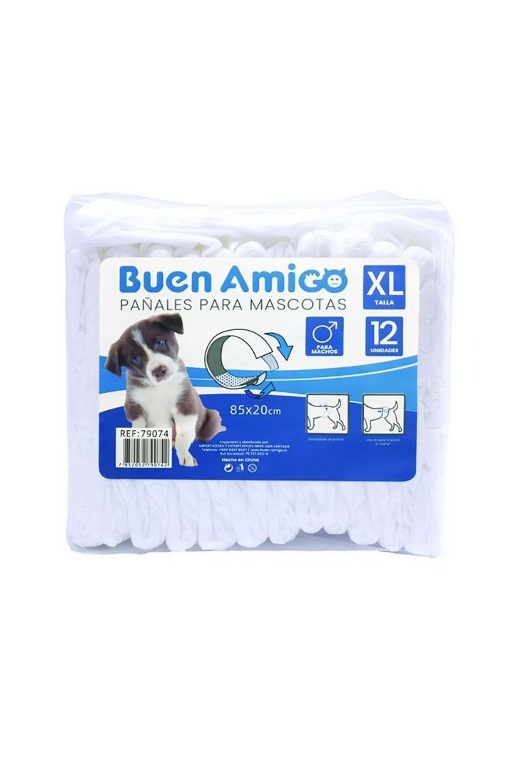 12 Pañales Para Perro Macho Xl-0