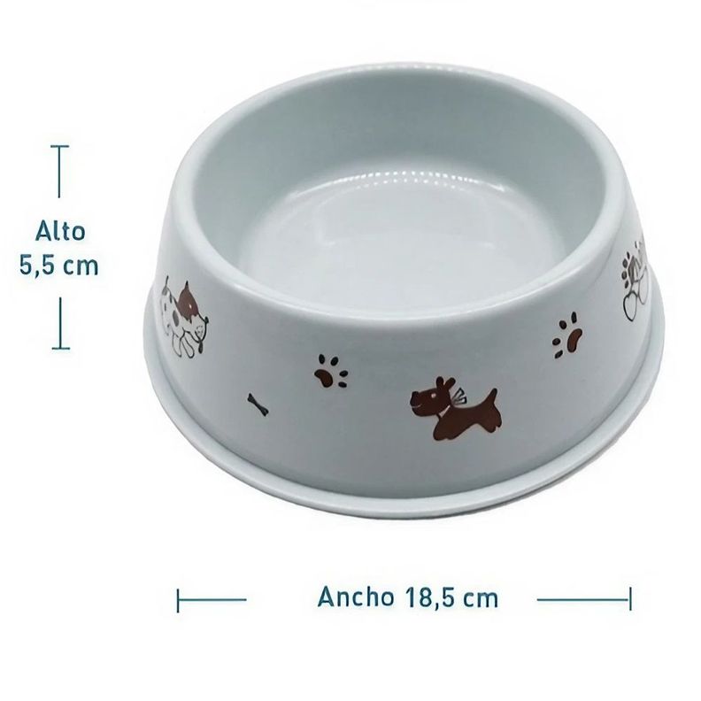 Plato para Comida de plástico con plato de metal-2