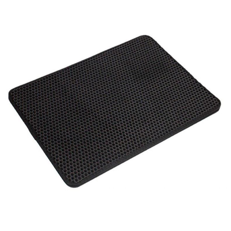 Alfombra Impermeable Salida Arenero Gato 45x65cm - Negro-1