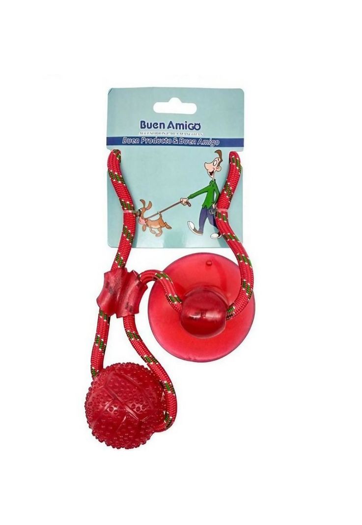 Juguete Interactivo Para Perro Con Cuerda Fija Y Pelota-0
