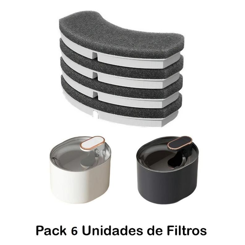 Pack 6 Filtros para Fuente De Agua para Gatos-0