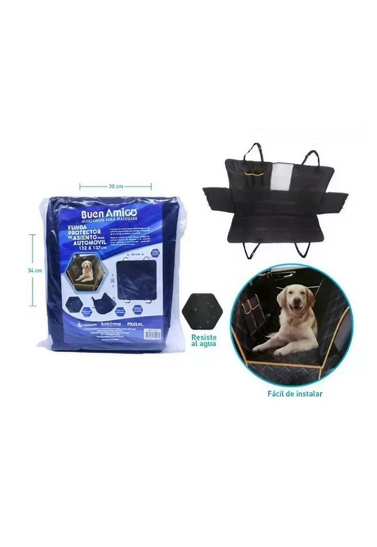 Funda Cubre Asientos Coche Para Perros Resistente Al Agua 132x137-0