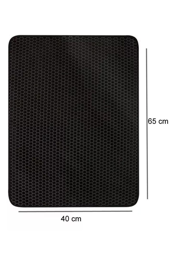 Alfombra Impermeable Salida Arenero Gato 45x60cm - Negro-2
