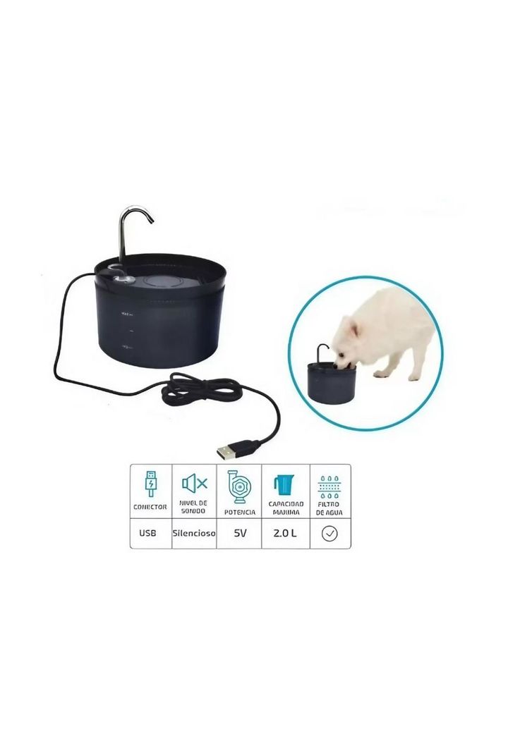 Bebedero Dispensador De Agua Para Mascota 2L-1