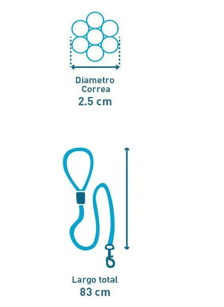 Correa Corta Trafico para Perros Entrenamiento 83cm-1