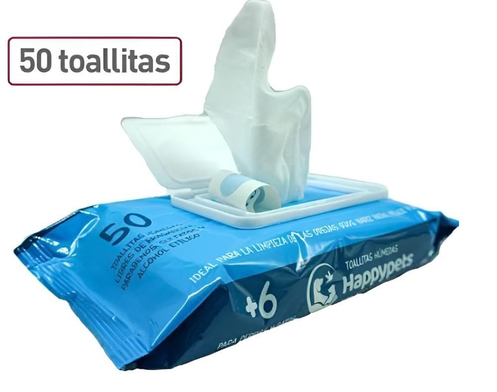 Toallitas Humedas Para Gato/perro Con Vitamina A Y E 50-0