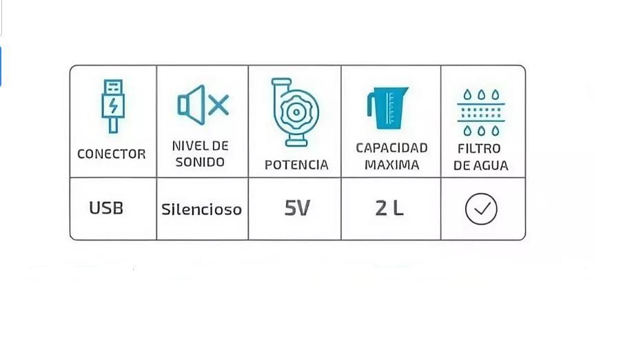 Fuente Para Gato Perro Bebedero Electrico con filtro 2 Lt-1