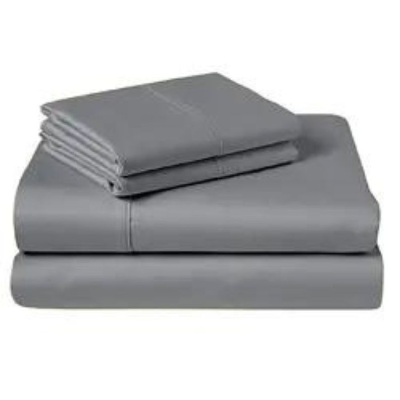 Sábana 1,5 plazas gris 200 hilos 100% Algodón-0
