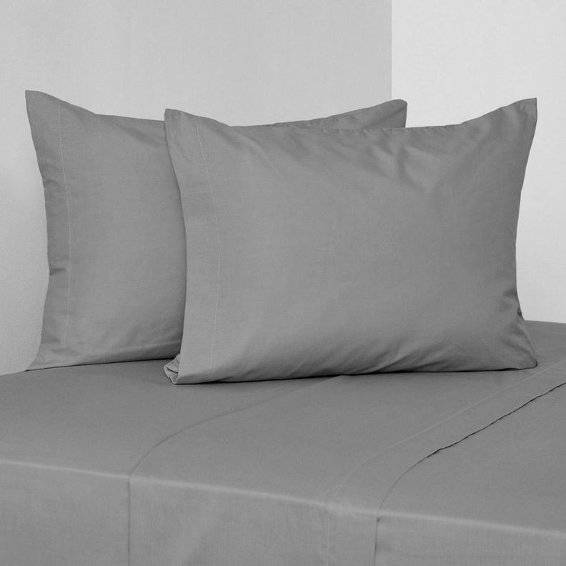 Sábana 1,5 plazas gris 200 hilos 100% Algodón-1
