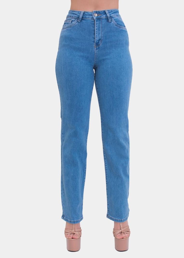 Jeans Straight 90s Celeste Elasticado-0
