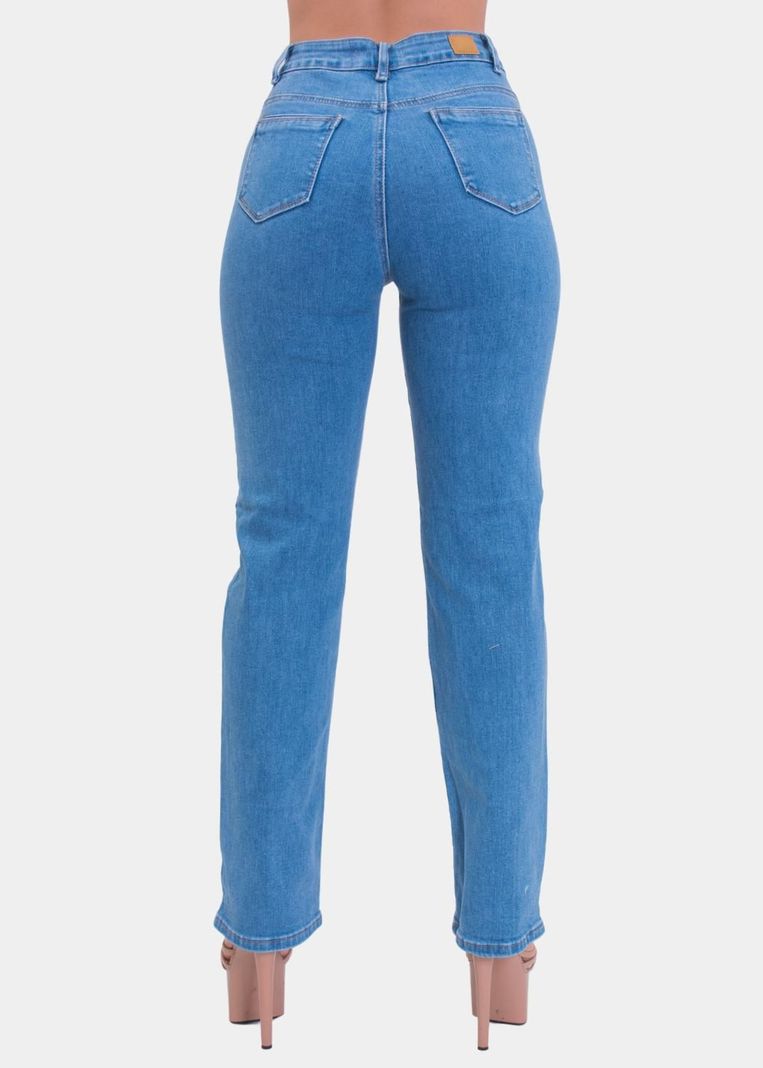 Jeans Straight 90s Celeste Elasticado-1