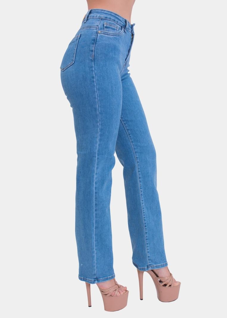 Jeans Straight 90s Celeste Elasticado-2