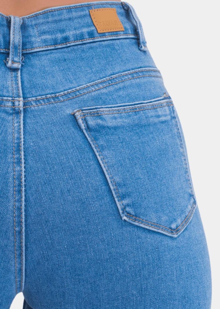 Jeans Straight 90s Celeste Elasticado-4