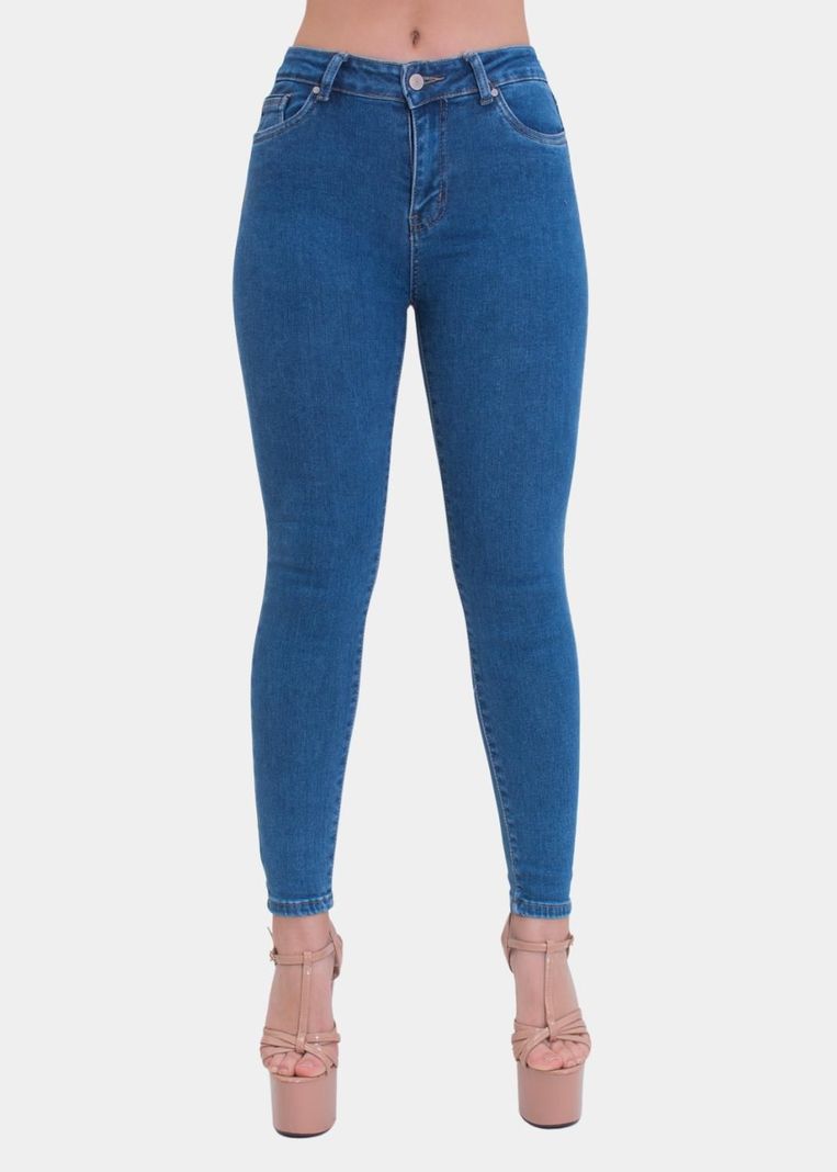 Jeans Skinny Azul Elasticado Push Up-0