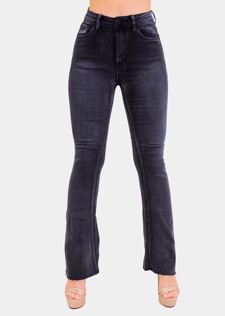 Jeans Flare Gris-0