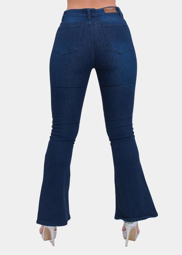 Jeans Flare Elasticado Azul Oscuro-2