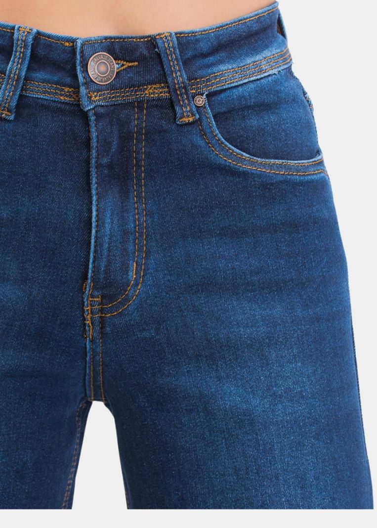 Jeans Wide Leg Azul Marino Elasticado-3