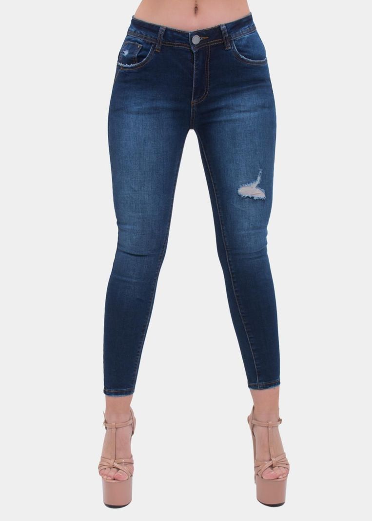 Jeans Skinny Distressed Elasticado-0