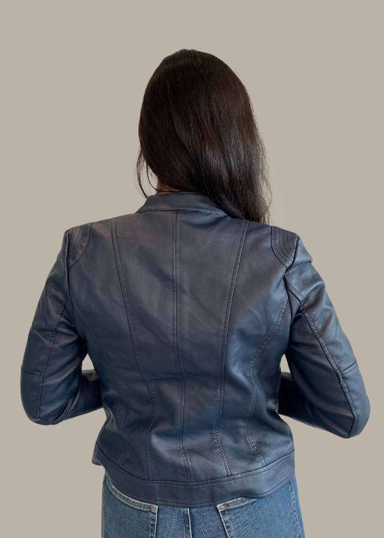 Chaqueta Eco Cuero Azul-1