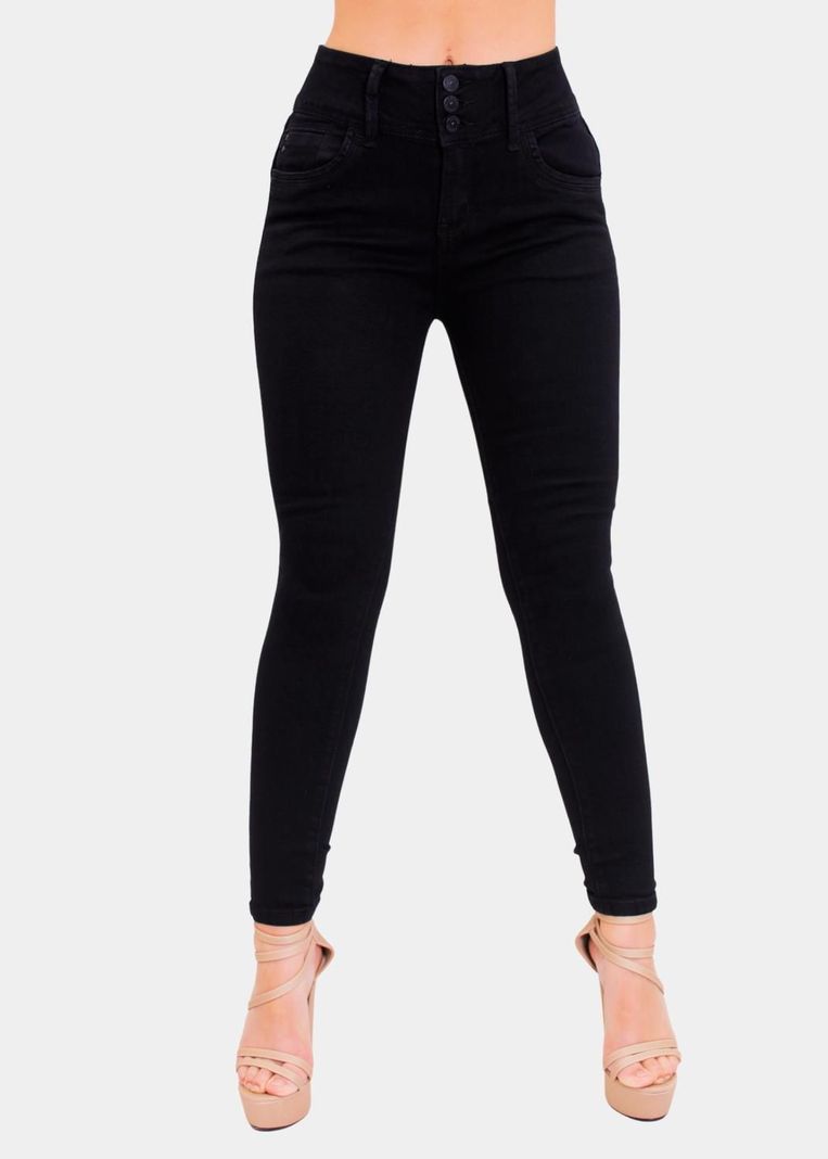 Jeans Skinny Negro Push Up-0
