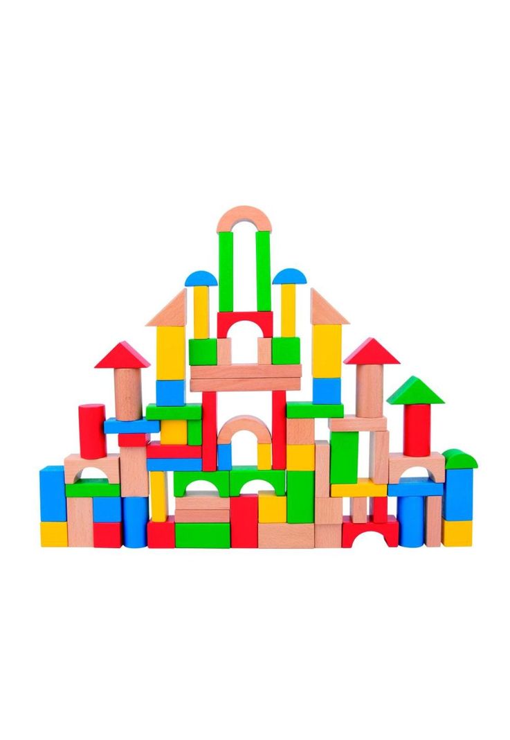 Bloques de Madera 100 Piezas Tooky Toy-0