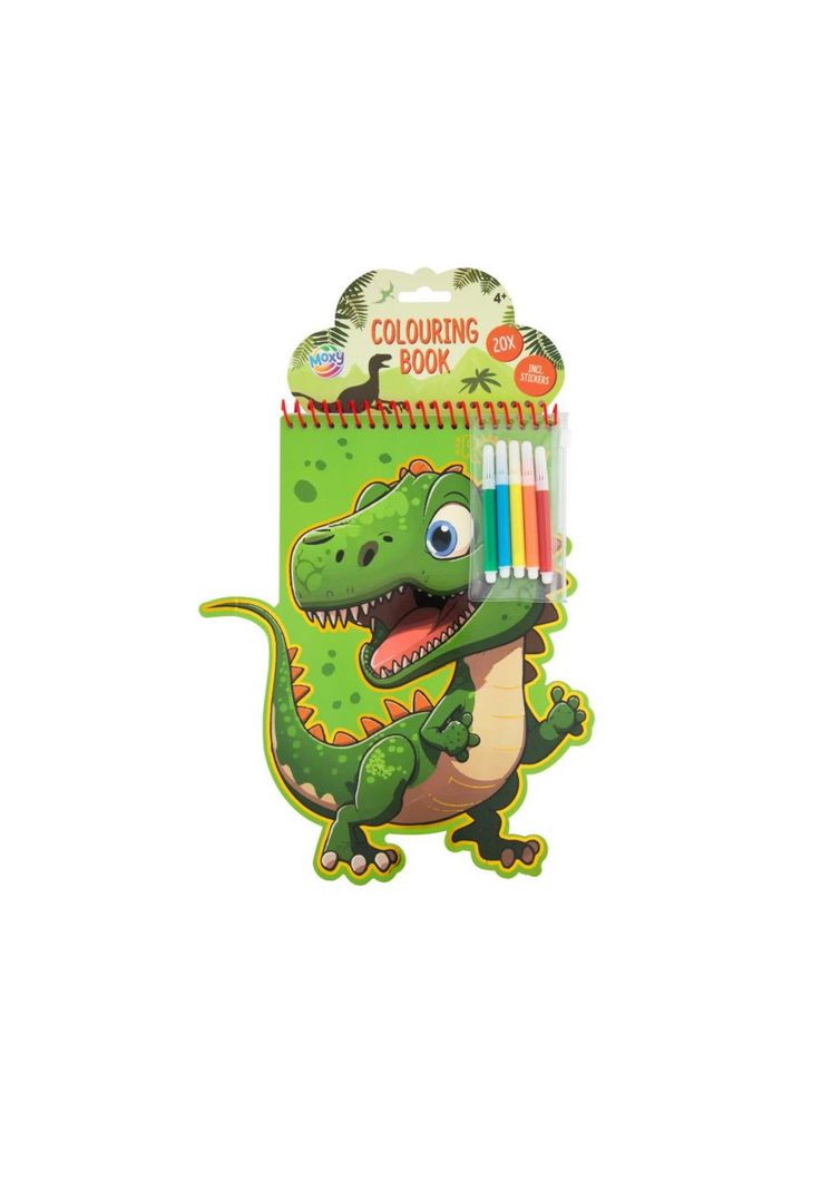 Libro para Pintar Dinosaurio Moxy Verde 3 Anos