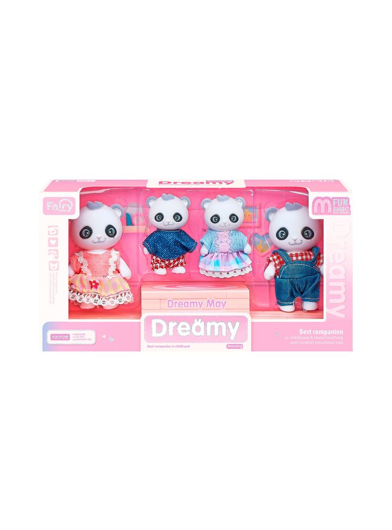 Set 4 Figuras Pandas Dreamy