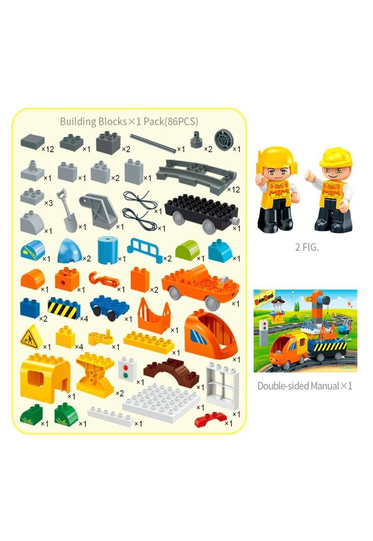 Set Bloques Tren de Carga 86 Piezas BanBao-3