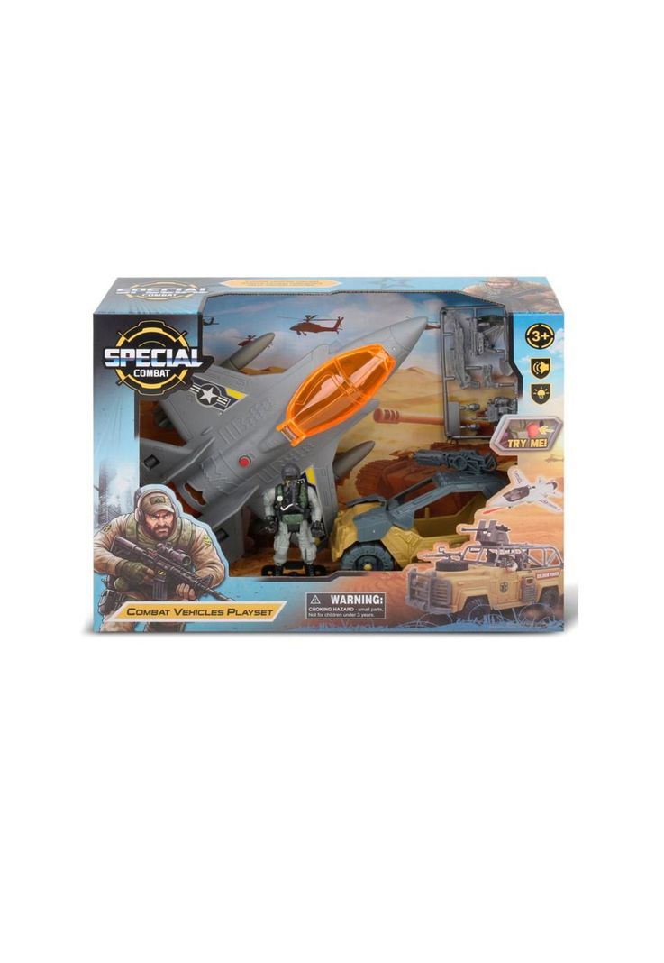 Vehiculo Combate Avion Gris Special Combat Cafe 3 Anos