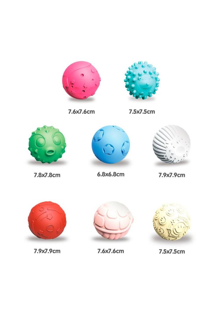 Pelotas Sensoriales Pastel 8 Piezas-2