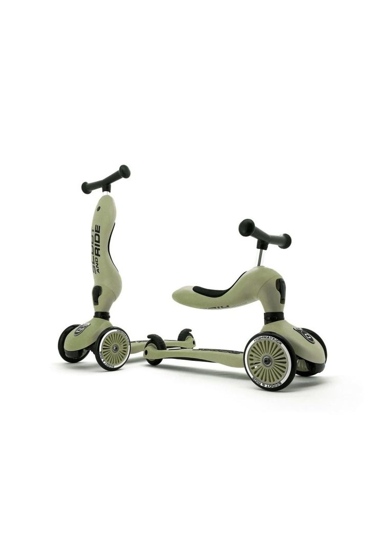 Scooter 2 en 1 Highwaykick 1 Olive Scoot and Ride-2