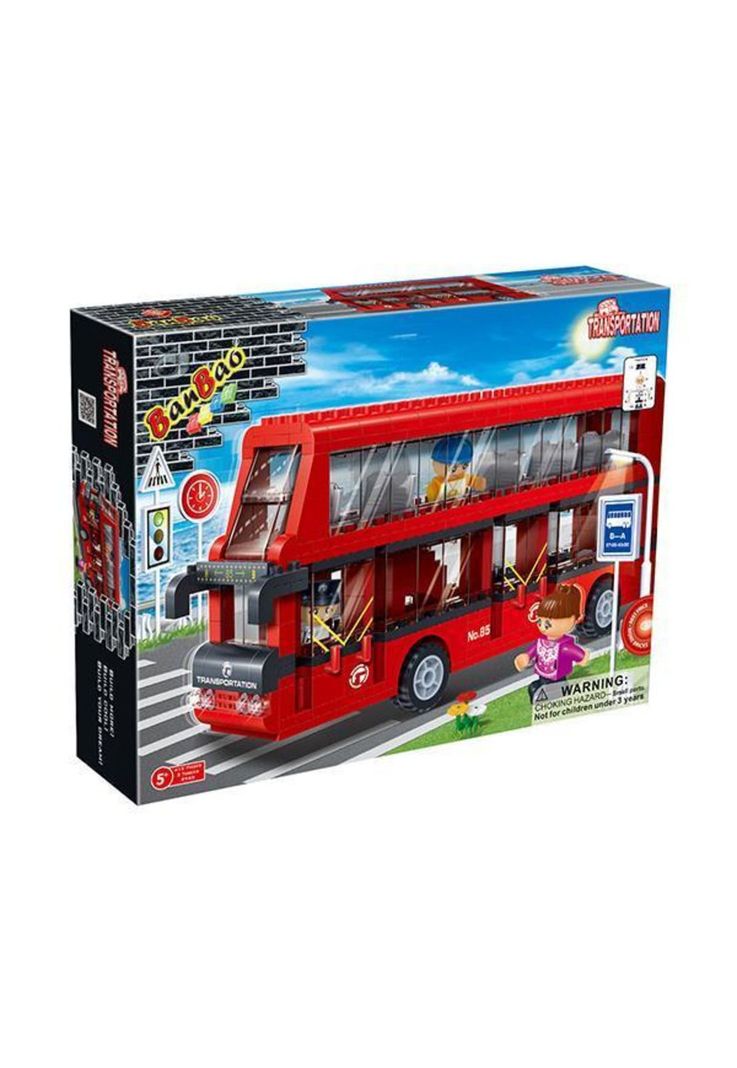 Set Bloques Bus de Transporte 8769 Banbao Rojo