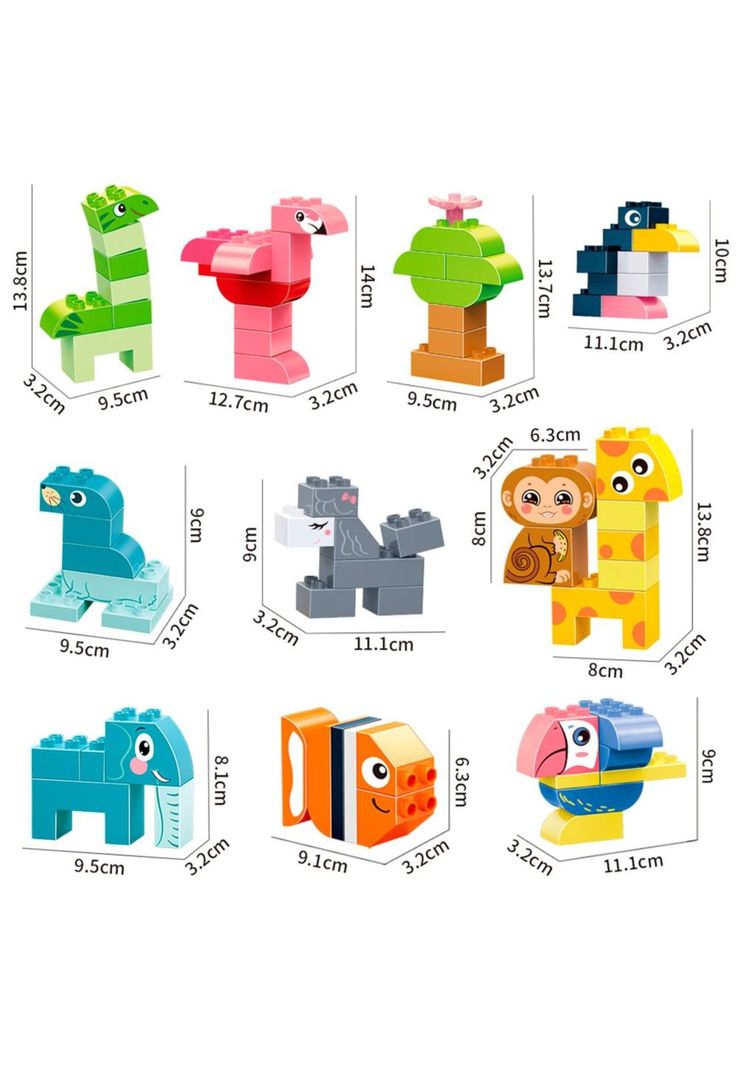 Bloques Animales Interesantes 74 Piezas BanBao-2