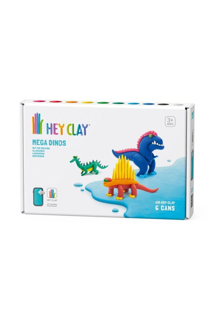Mega Dinos: 6 Potes - Hey Clay-0