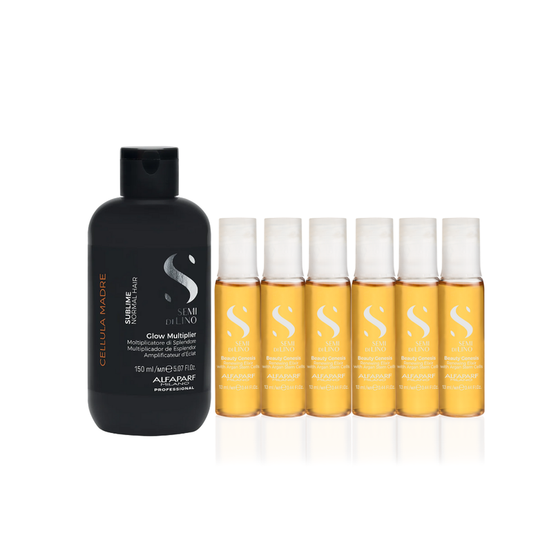 KIT CELULAS MADRE ALFAPARF BRILLO GLOW 6 APLICACIONES