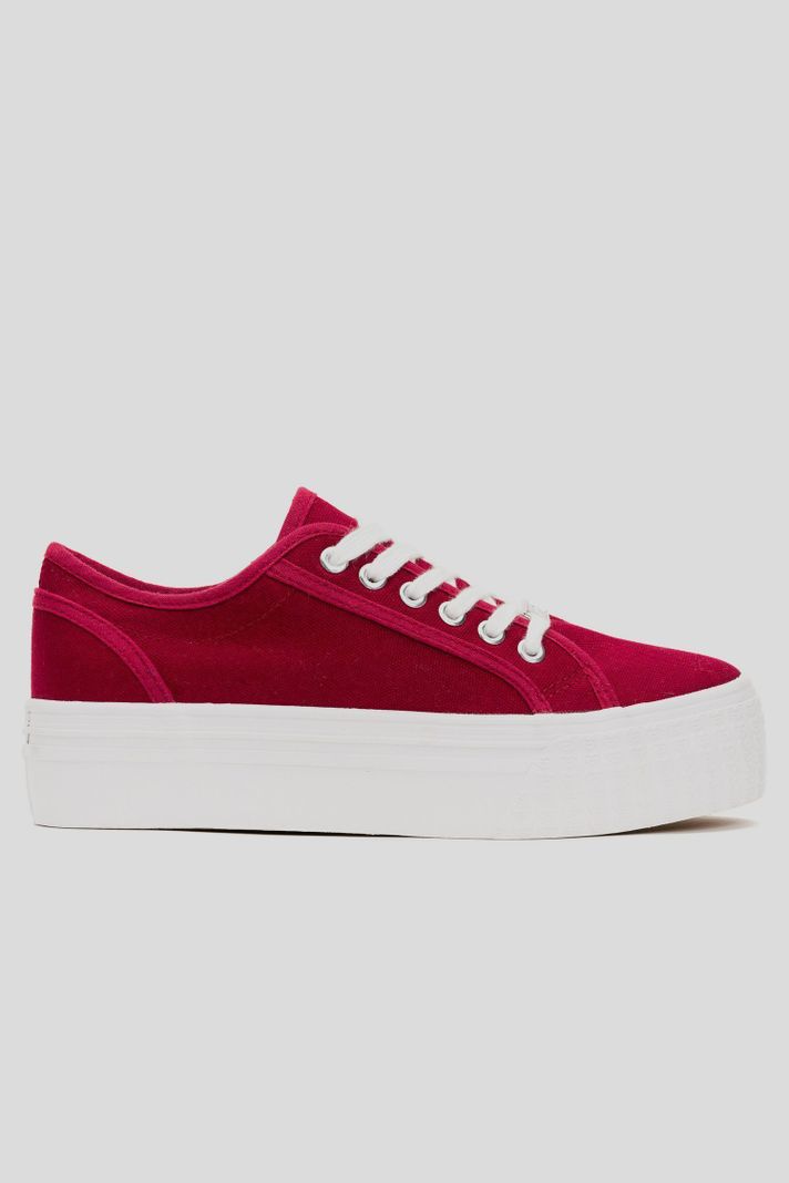 Zapatilla Mujer Burdeo War Chancleta-0