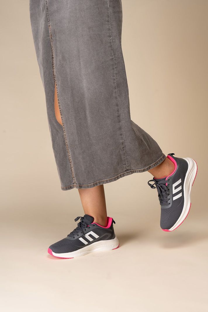 Zapatilla Mujer Gris Rosa Triale Chinitown-1