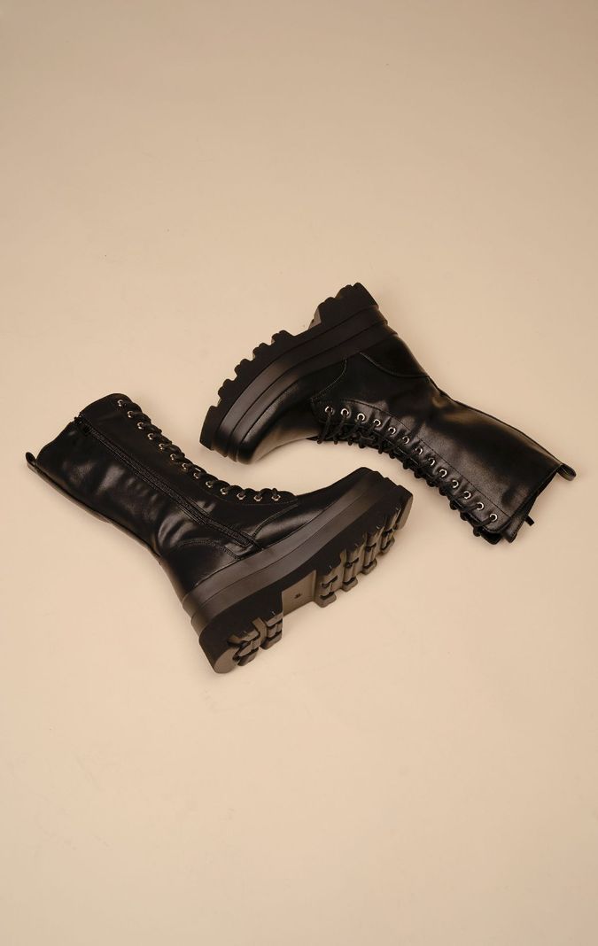 Bota Larga Mujer Negro Kyara Chinitown-4