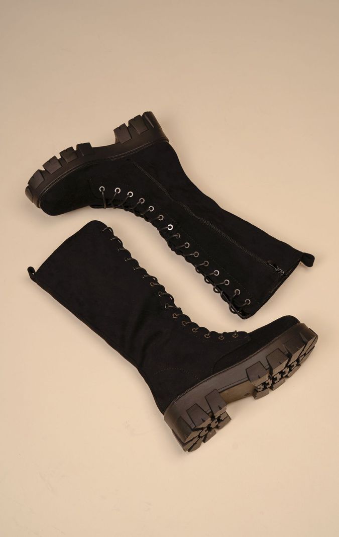 Bota Larga Mujer Negro Lagertha Chinitown-1