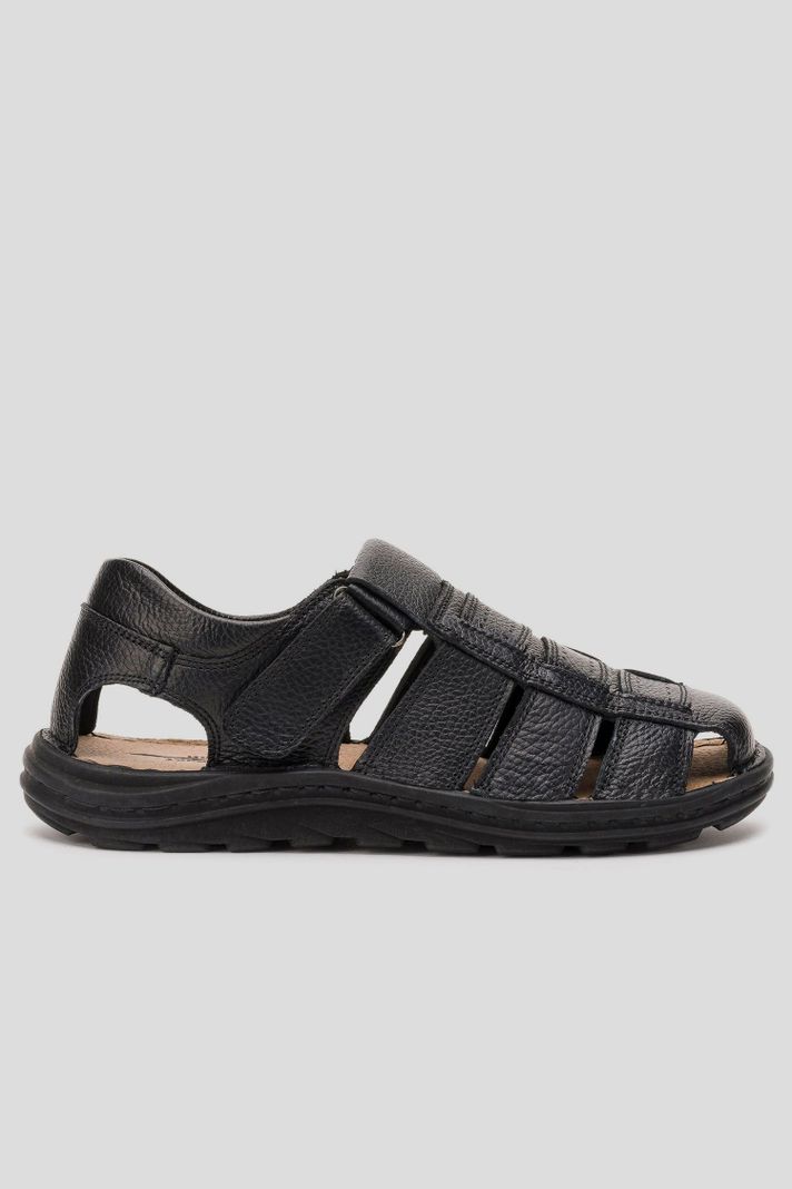 Sandalia Hombre Negro Gaston Thunder Blue