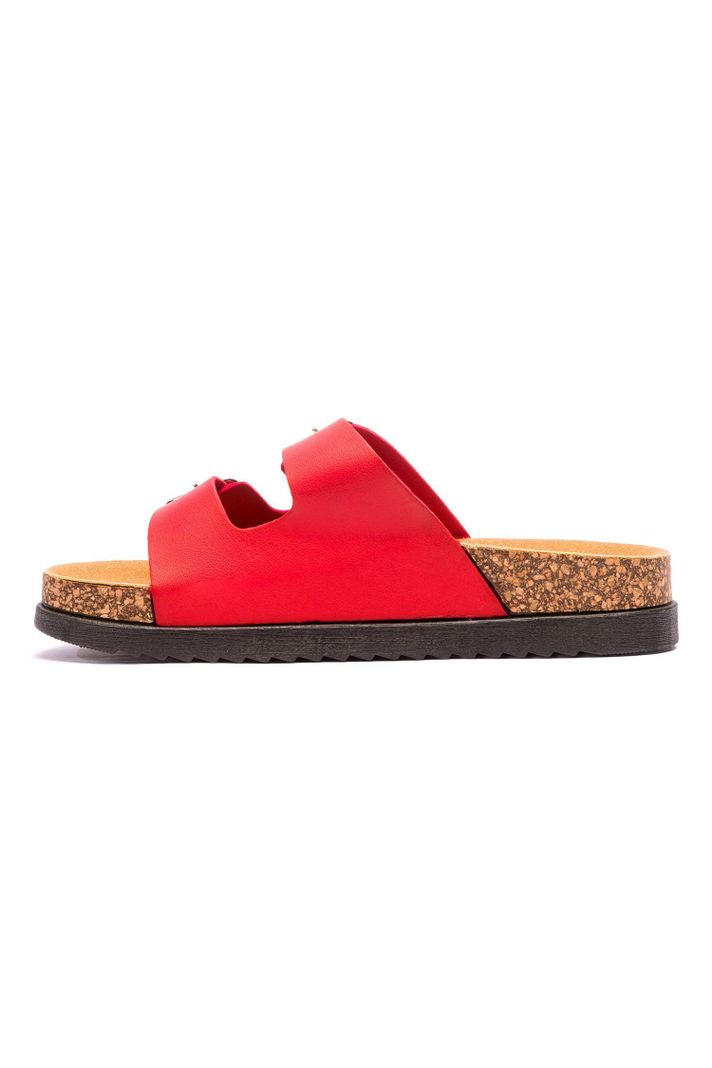 Sandalia Mujer Rojo Arlequin Chancleta-1