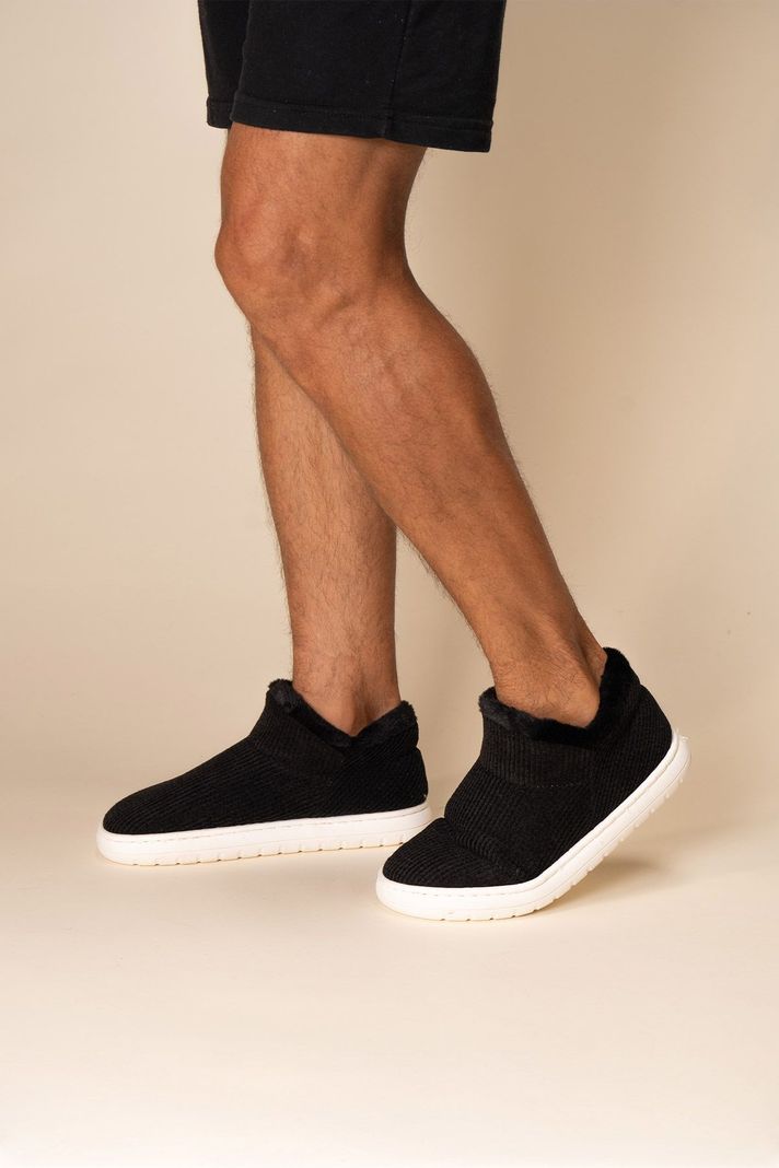 Pantufla Hombre Negro Borla Chinitown-2