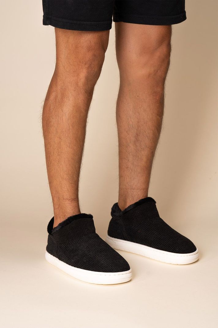Pantufla Hombre Negro Borla Chinitown-3