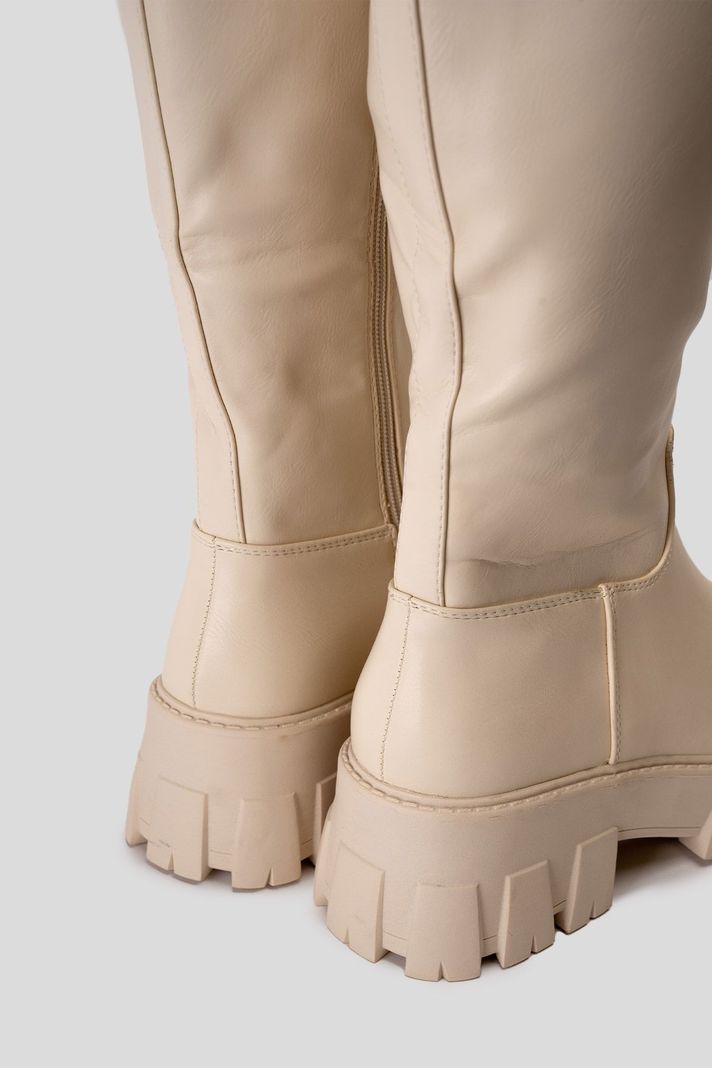 Bota Larga Mujer Blanco Siggy Chinitown-3