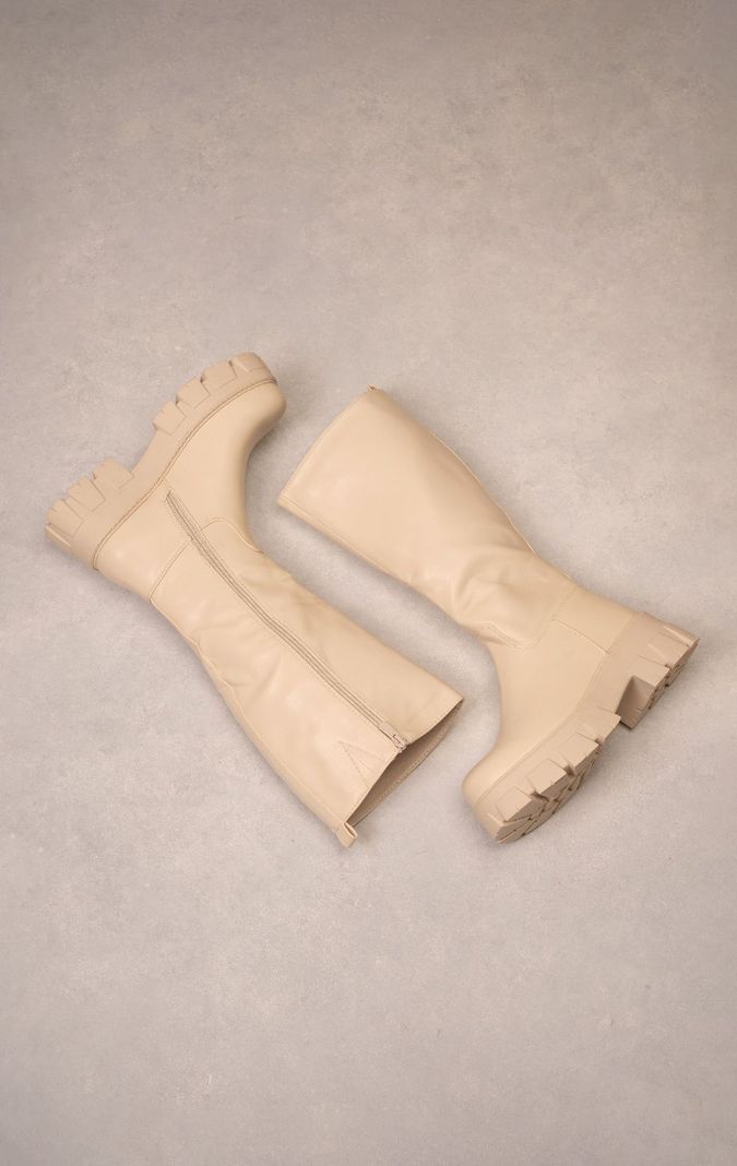 Bota Larga Mujer Blanco Siggy Chinitown-4