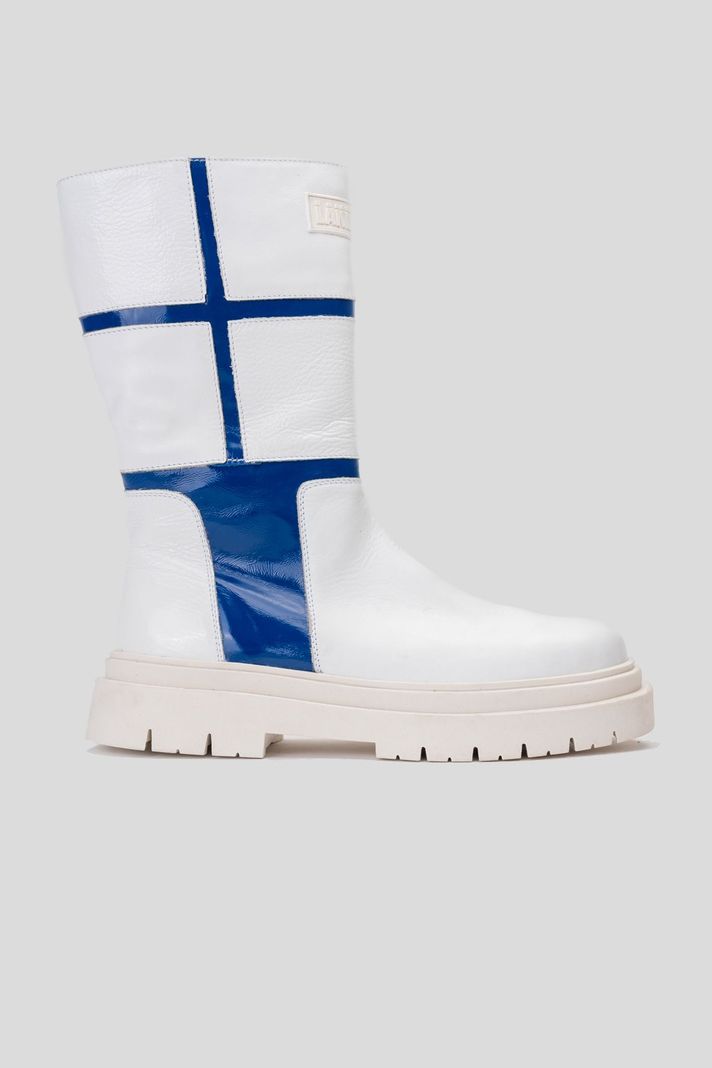 Bota Cuero Reah Blanco Azul Landazuri-0