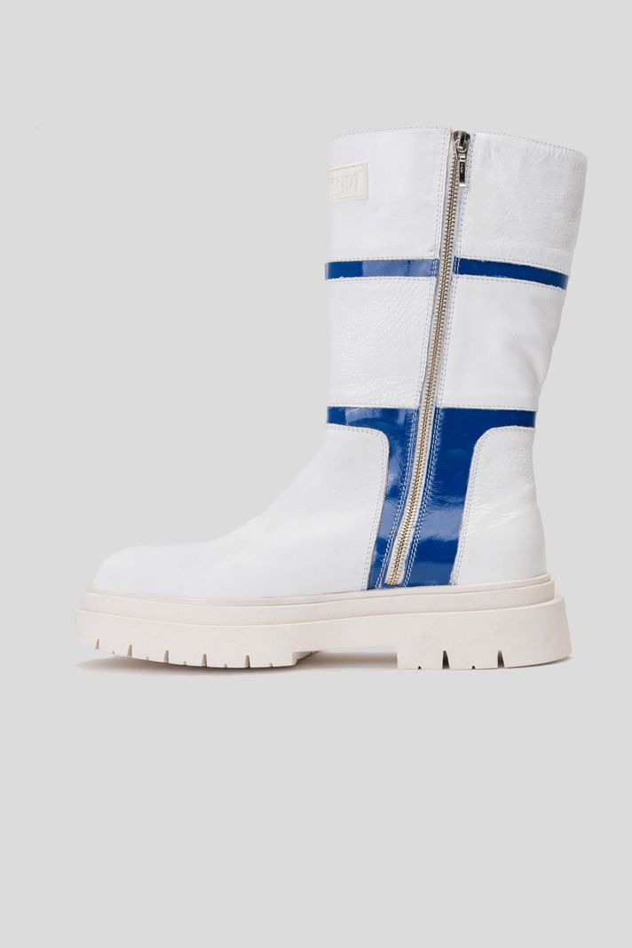 Bota Cuero Reah Blanco Azul Landazuri-1